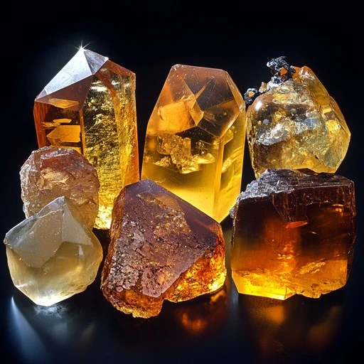 luminous crystal collection stockcake